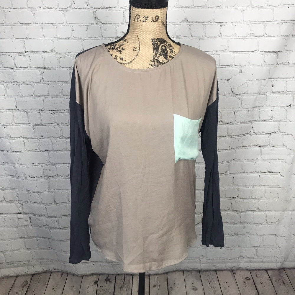 [Dolan] Left Coast Colorblock Long Sleeve Blouse